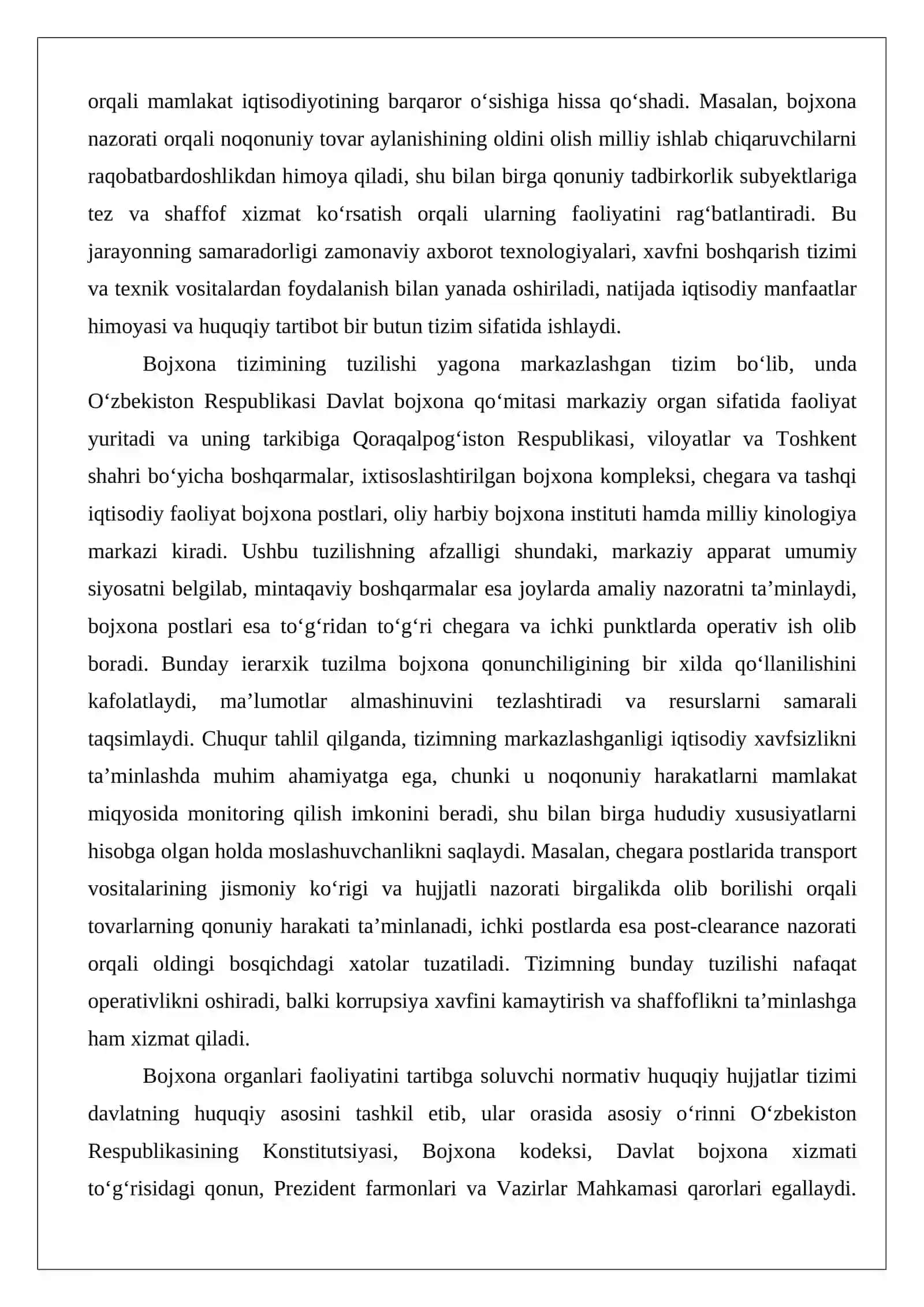 Bojxona organlarining asosiy vazifalari va funksiyalari 4