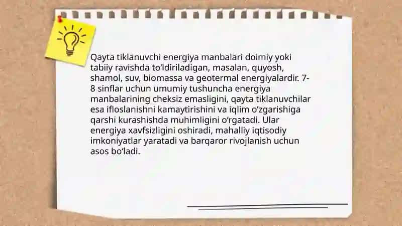 Qayta tiklanuvchi energiya manbalari 4