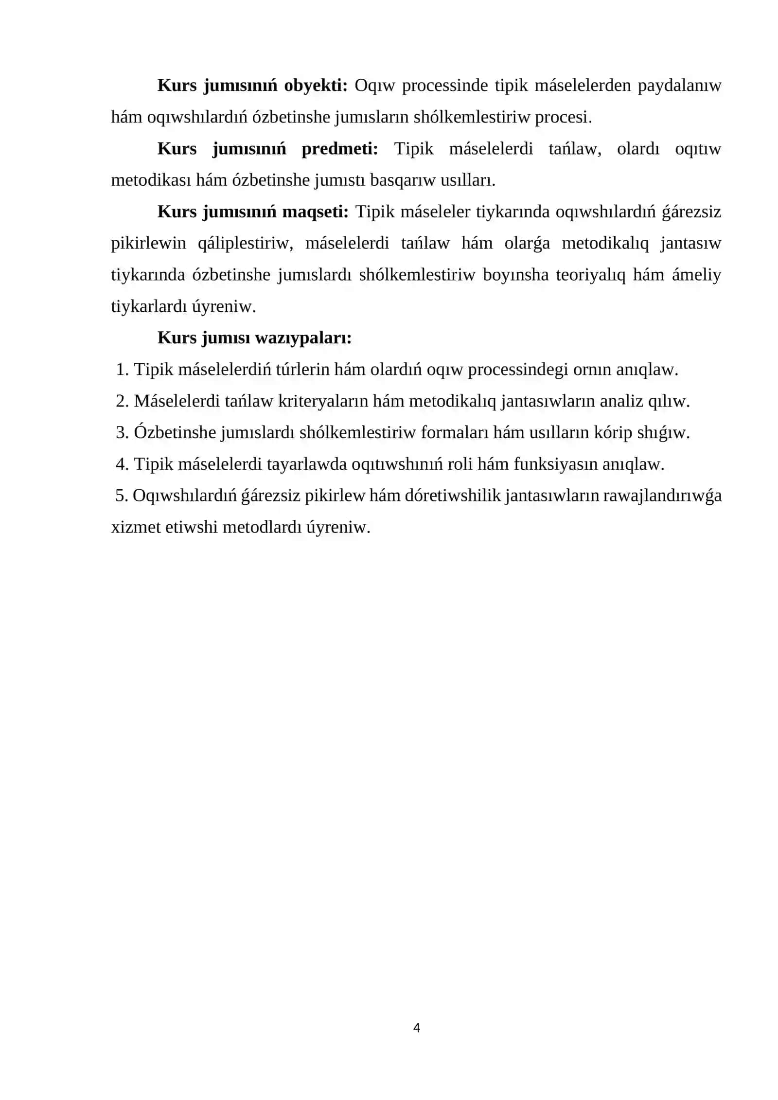 Tipik máseleler menen islew metodikası 4
