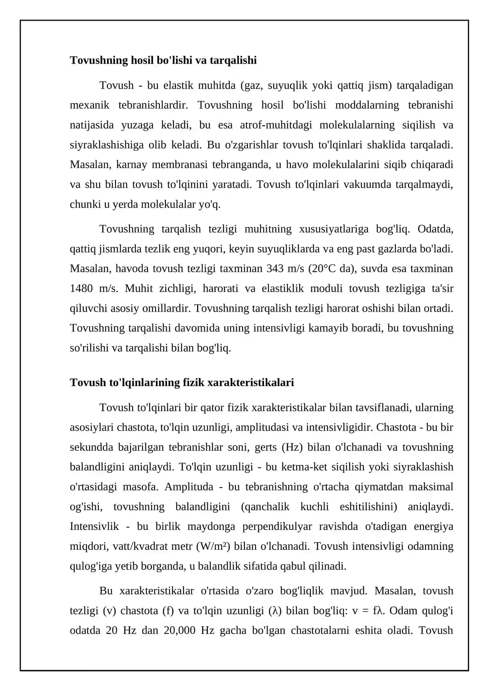 Akustika asoslari va tovushning fizik xususiyatlari 4