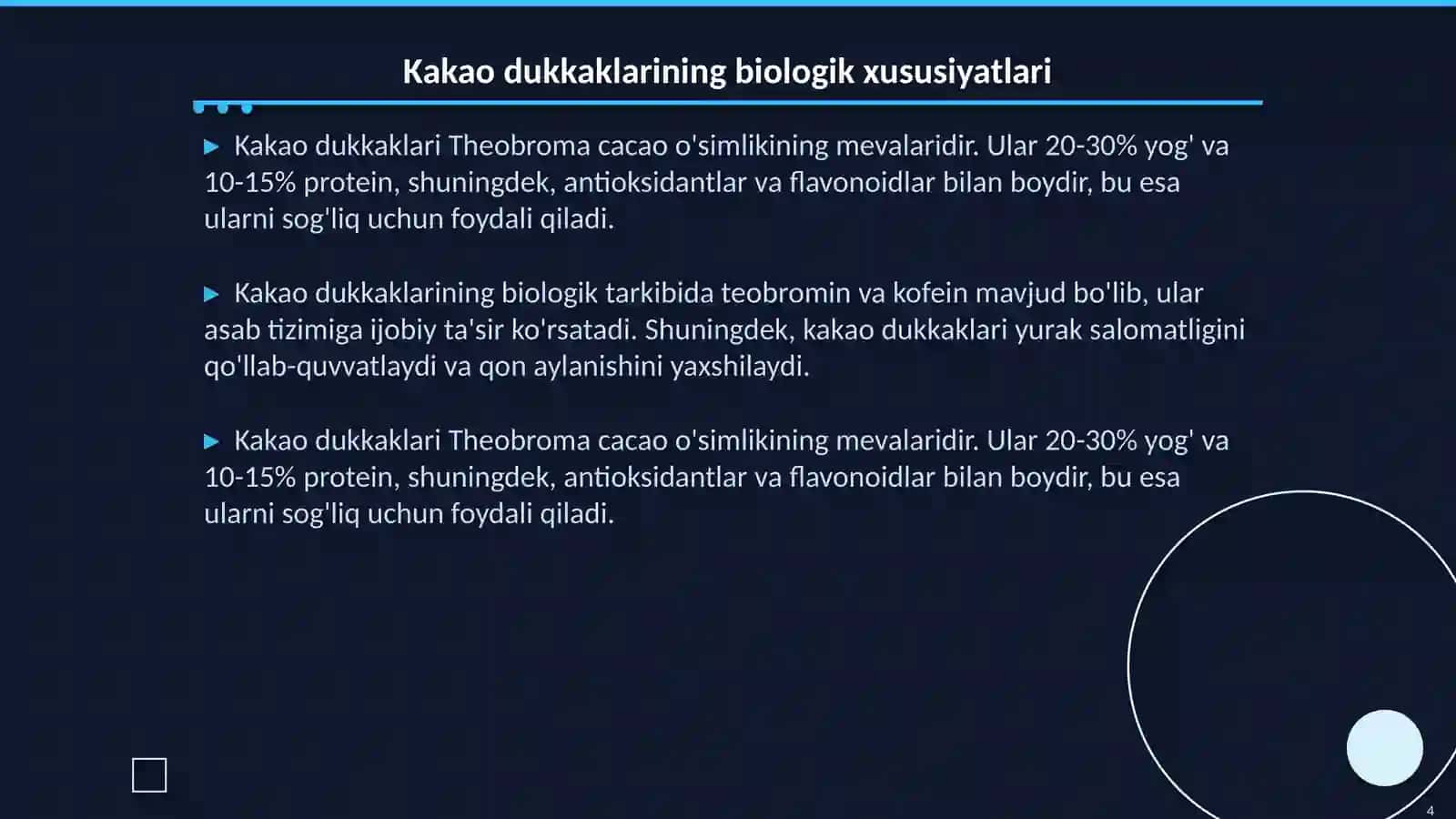 Kakao dukkaklari 4