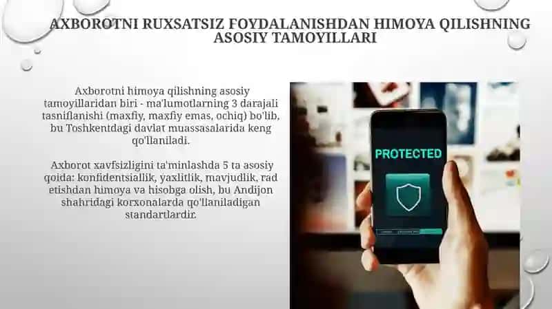 Axborotni Ruxsatsiz Foydalanishlardan Himoyalash 4