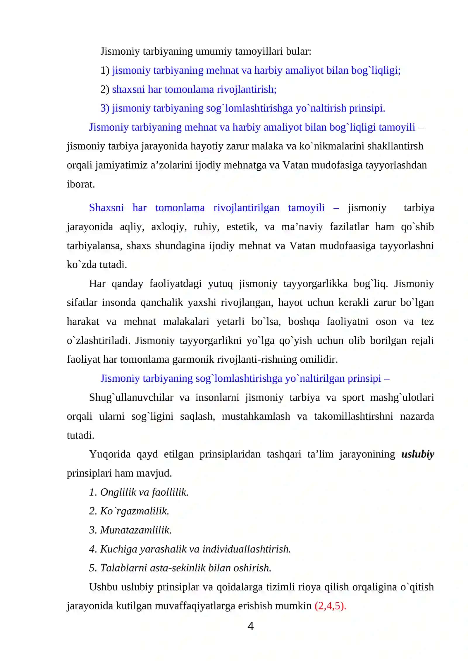 SPORT FORMASI TARAQQIYOTINING QONUNIYATLARI 4