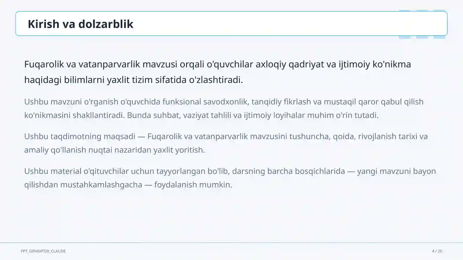 Fuqarolik va vatanparvarlik (8-sinf) 4