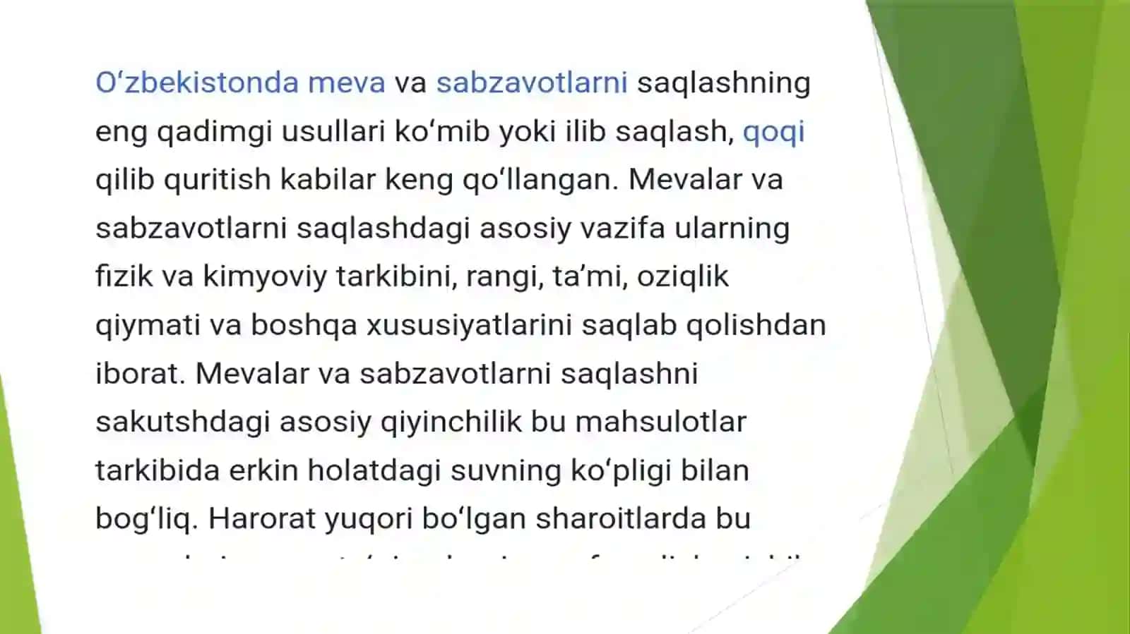 Mevava sabzavotlarning chidamliligini oshirish tadbirlarinioʻrganish 4