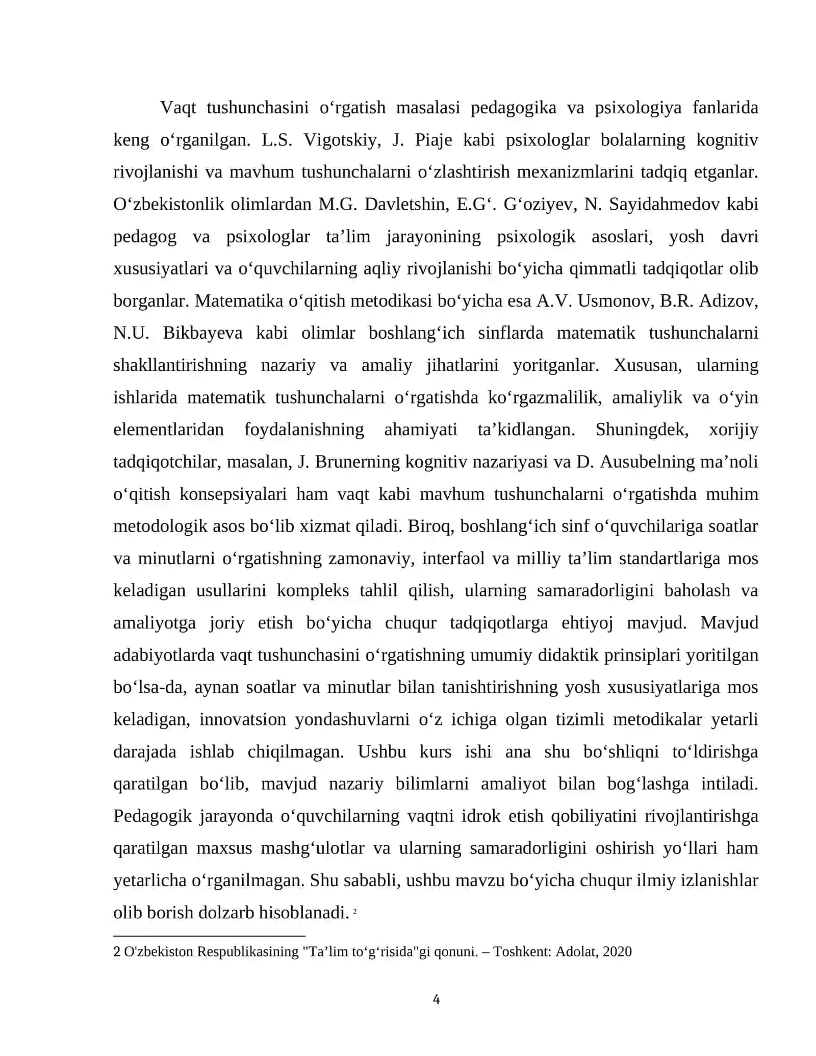 "BOSHLANGʻICH SINF OʻQUVCHILARINI SOATLAR VA MINUTLAR BILAN TANISHTIRISH USULLARI" 4