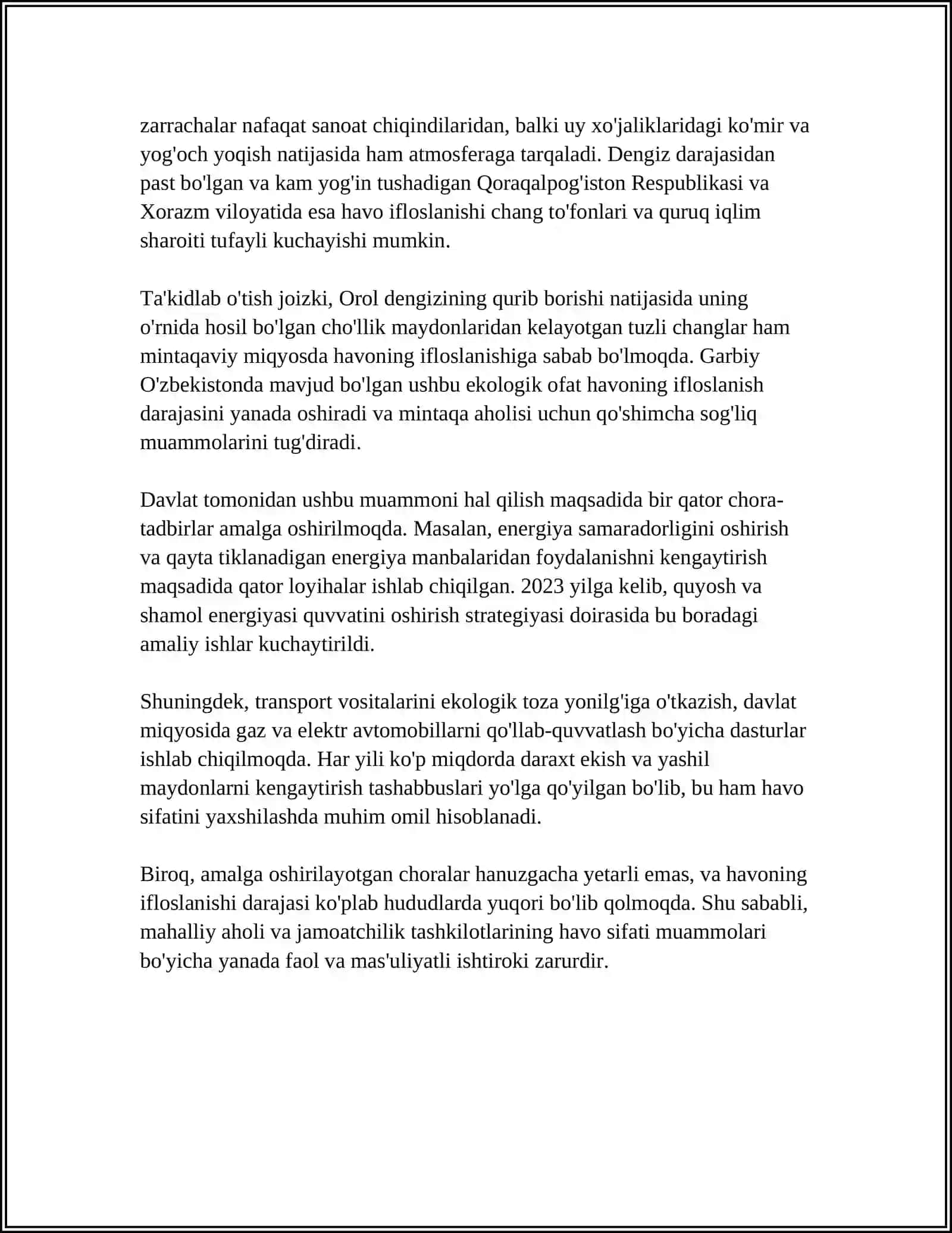 MENING HUDUDIMDAGI EKOLOGIK MUAMMO 4