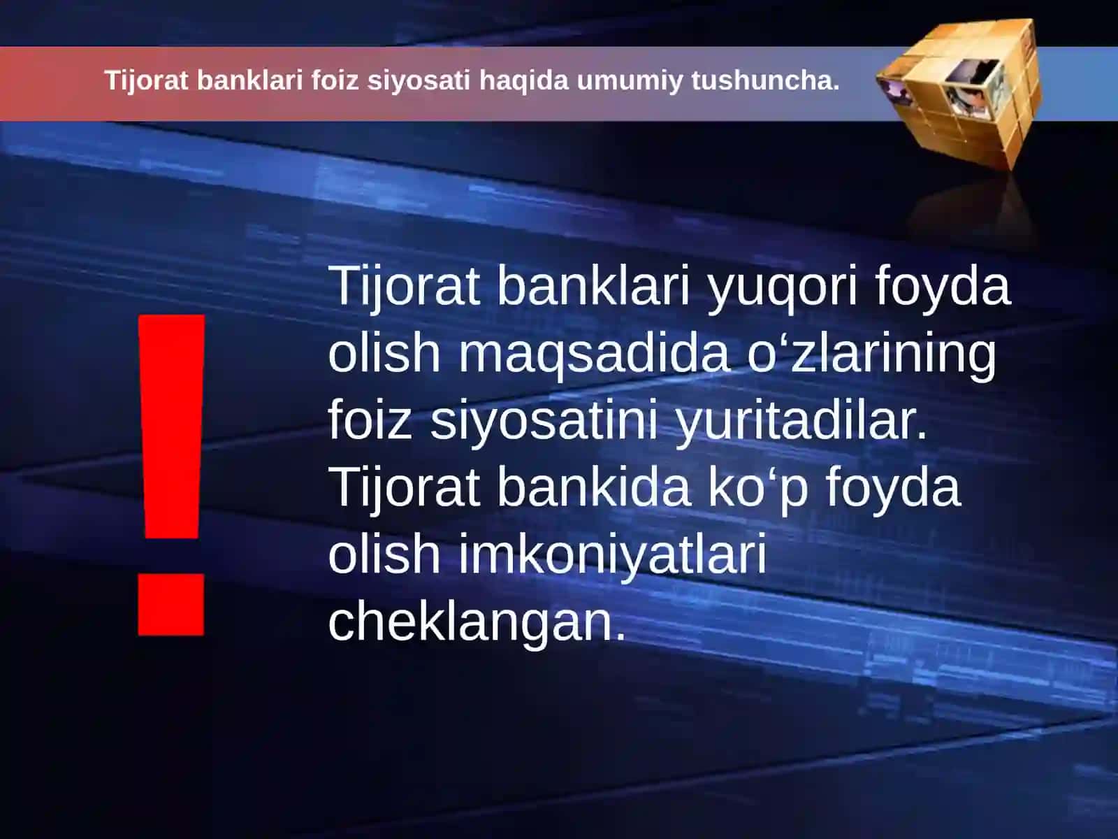 TIJORAT BANKLARINING FOIZ SIYOSATI 4