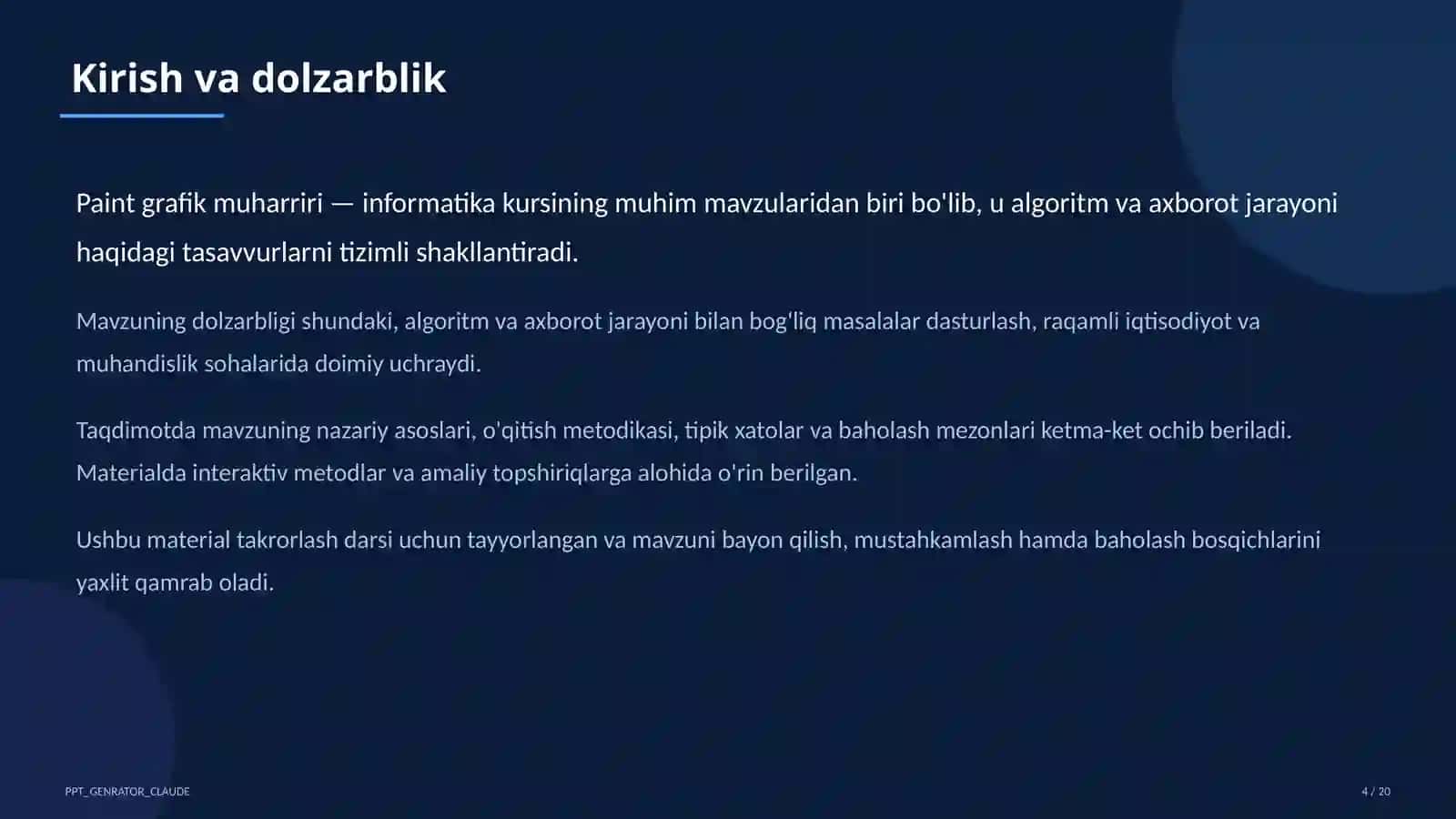 Paint grafik muharriri (5-sinf) 4