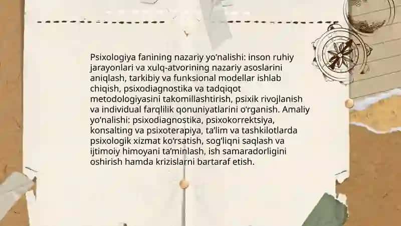 Psixologiya fani predmeti va vazifalar 4