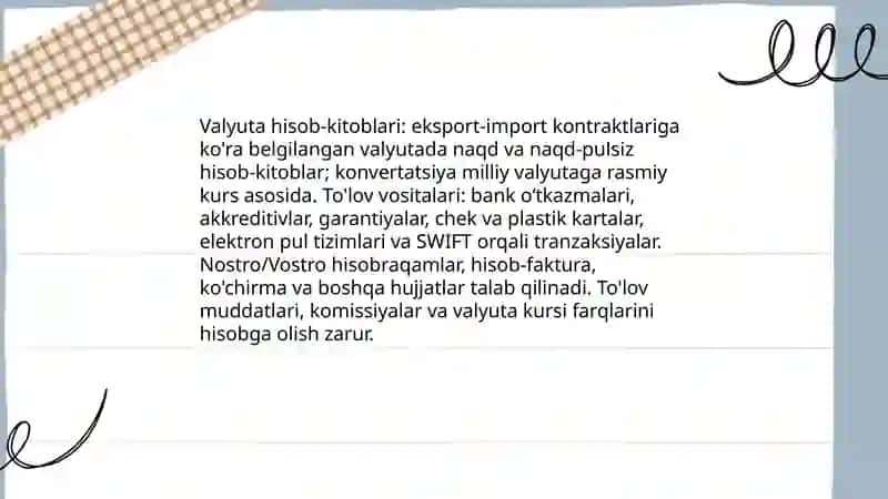 Valyuta operatsiyalari hisobi 4