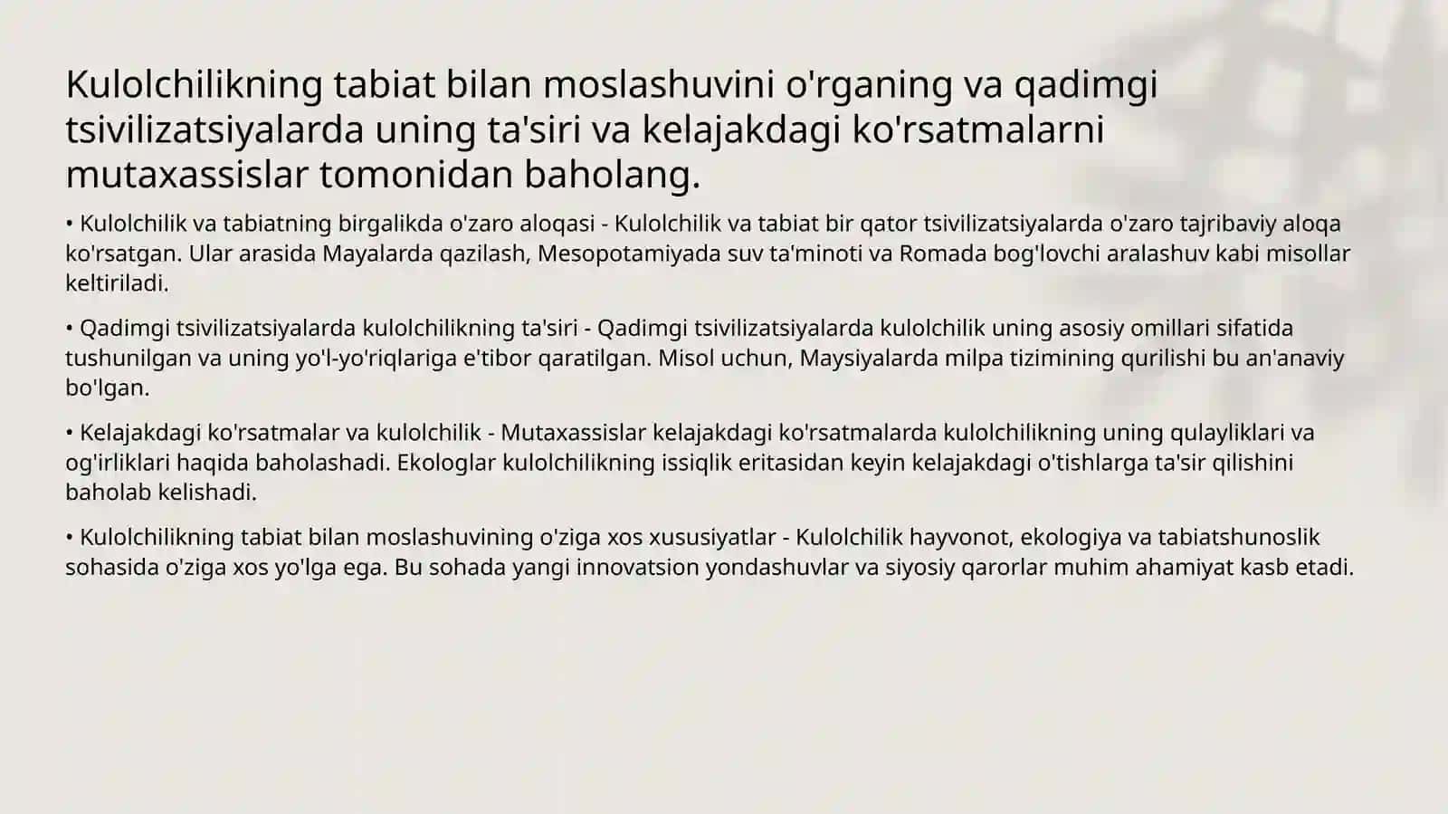 Kulolchilikning tarixiy rivojlanishi va qo'llanilishi 4