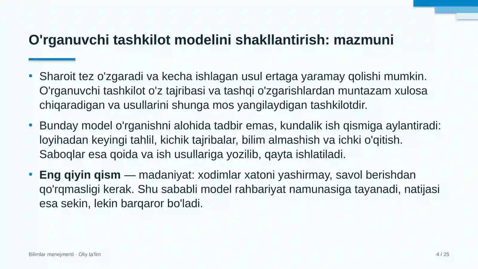 Kiberxavfsizlik sohasida o'rganuvchi tashkilot modelini shakllantirish 4
