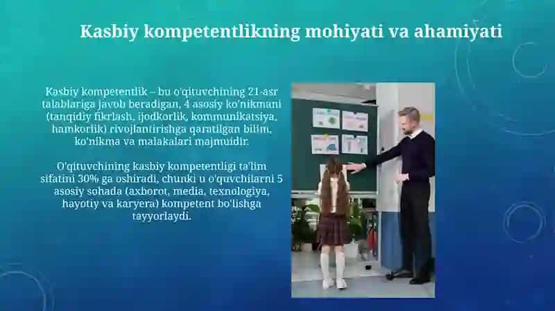 O'qituvchining kasbiy kompetentligi yo'nalishlari va tuzulishi 4