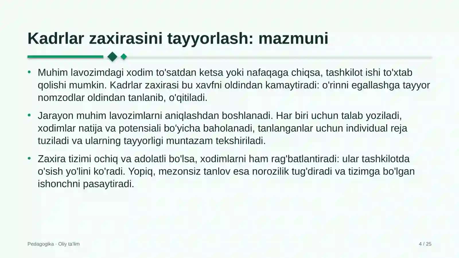 davlat qo'riqxonalarida kadrlar zaxirasini tayyorlash 2684 4