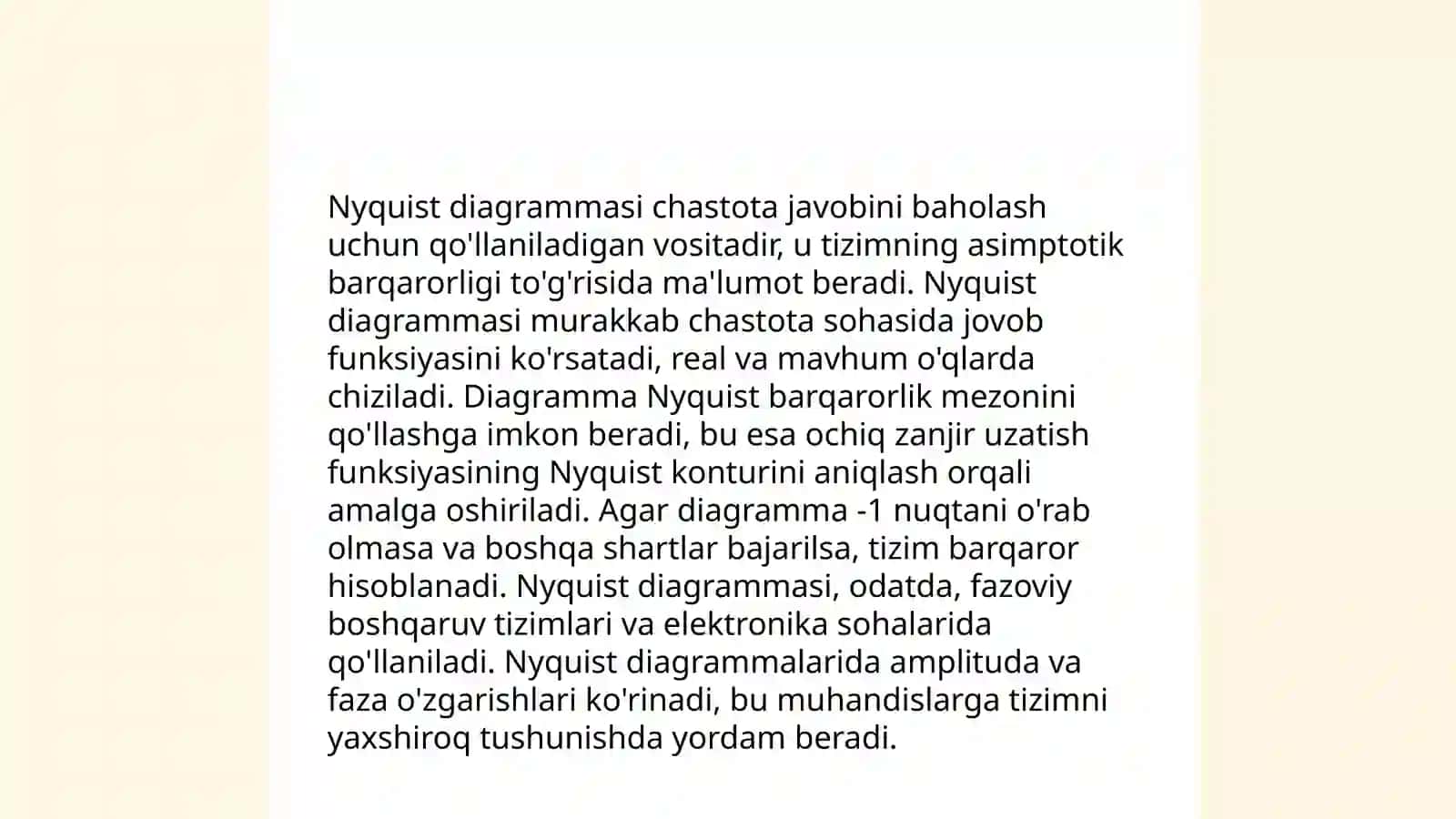 Avtomatik boshqarish sistemaning turgʻunligi 4