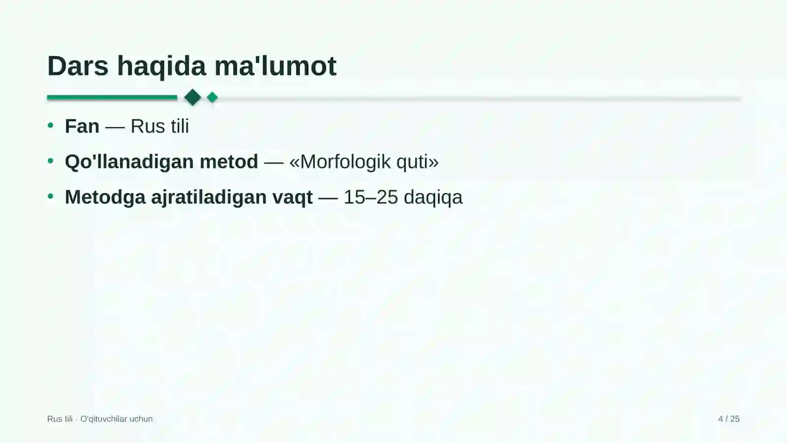 rus tili darslarida morfologik quti metodidan foydalanish 4923 4
