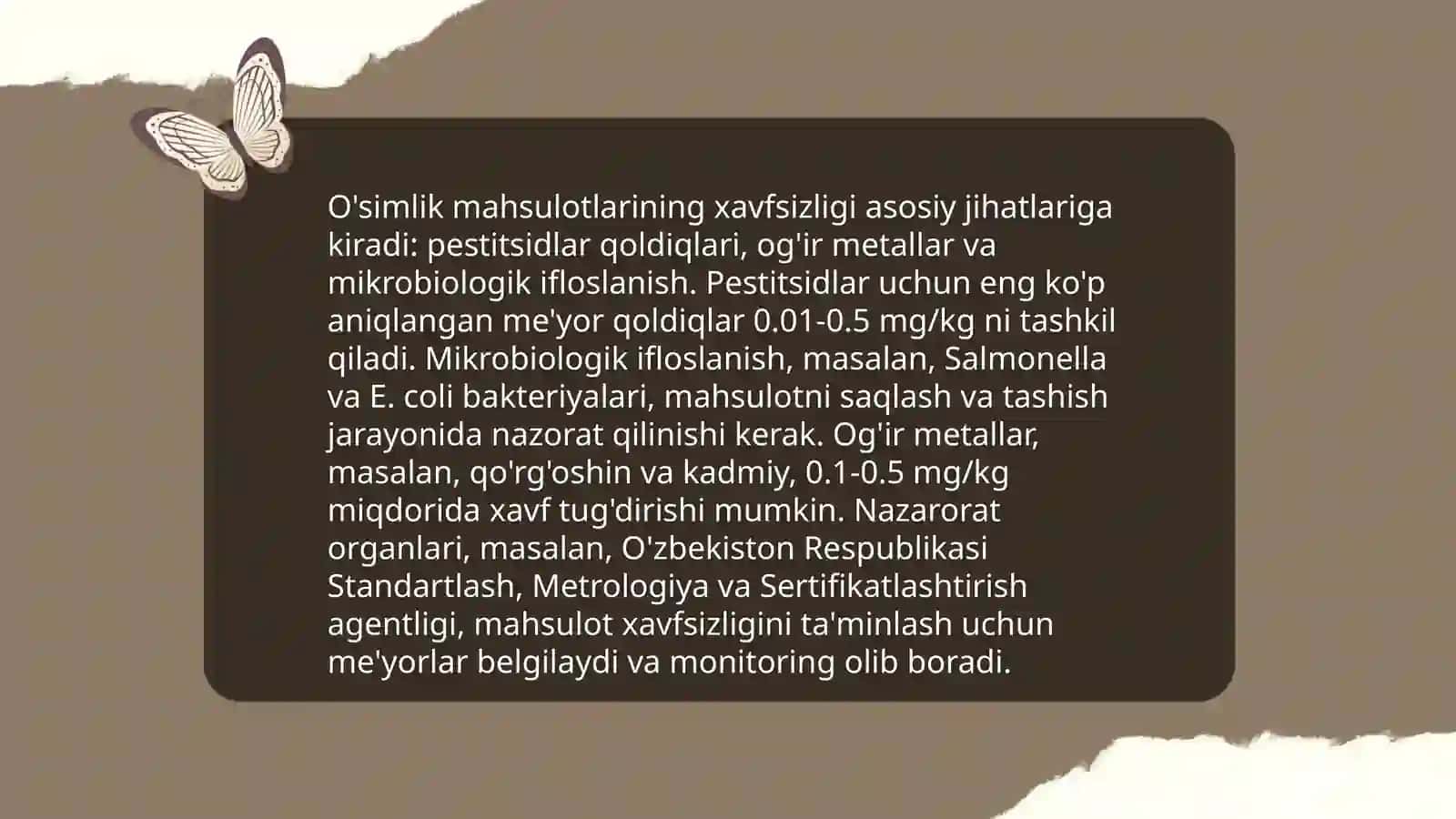 O'simlik oziq ovqat mahsulotlarni veterinariya sanitariya ekspertizasi 4