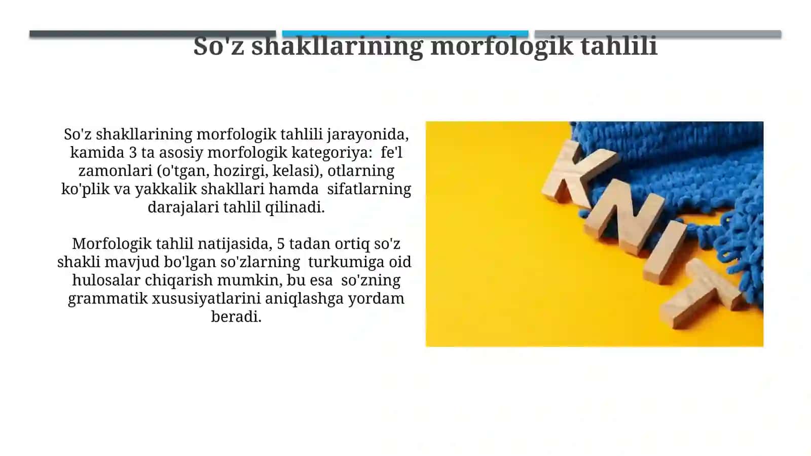 So'zning morfologik sathi 4