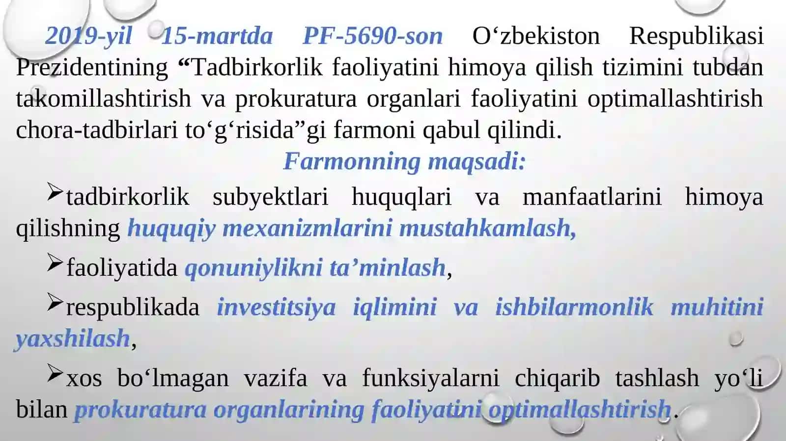 Qishloq xo‘jalik faoliyatining alоhida turlarini huquqiy tartibga solish 4