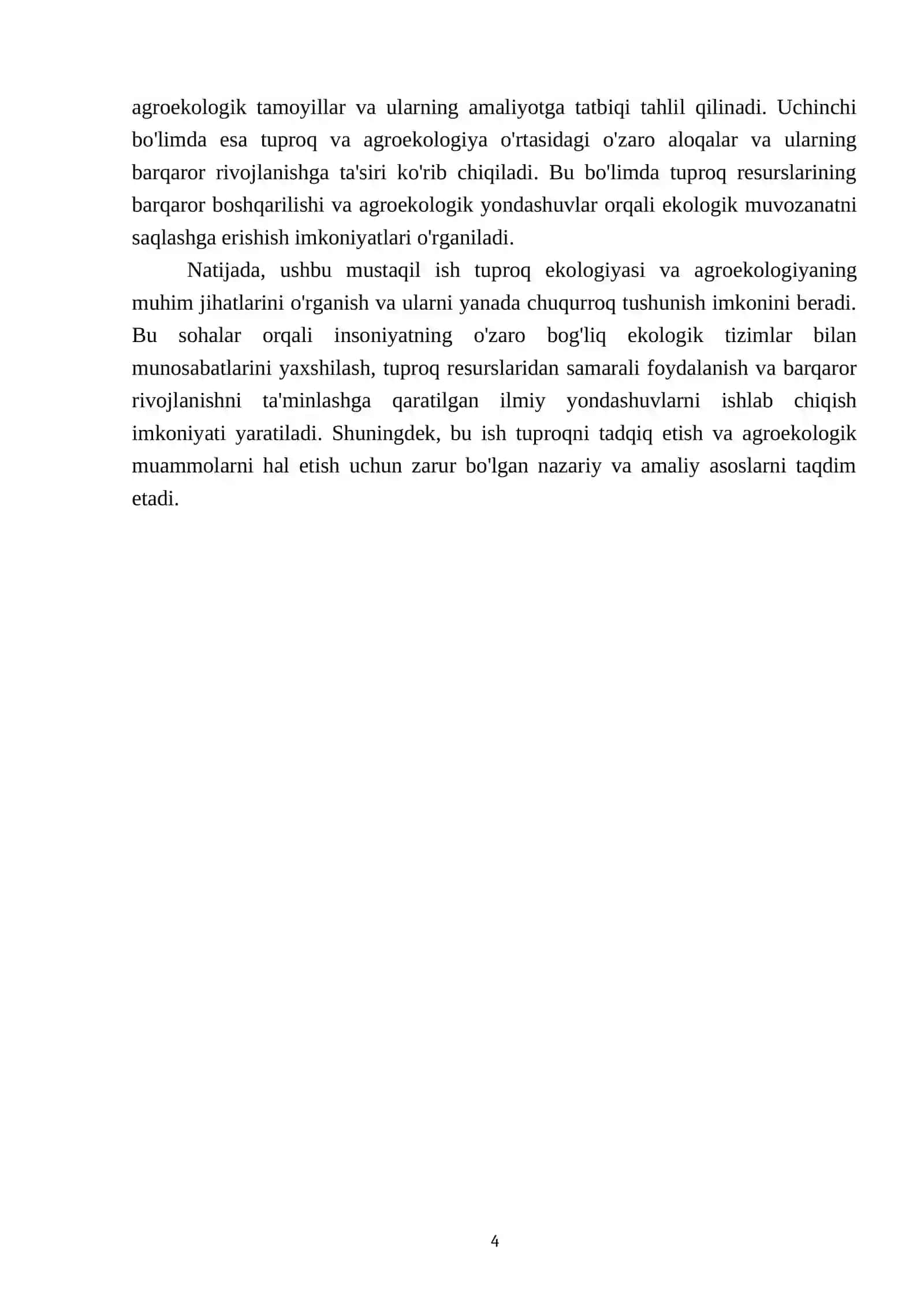 Tuproq ekologiyasi va agroekologiya fanining mazmuni predmeti va obyekti 4