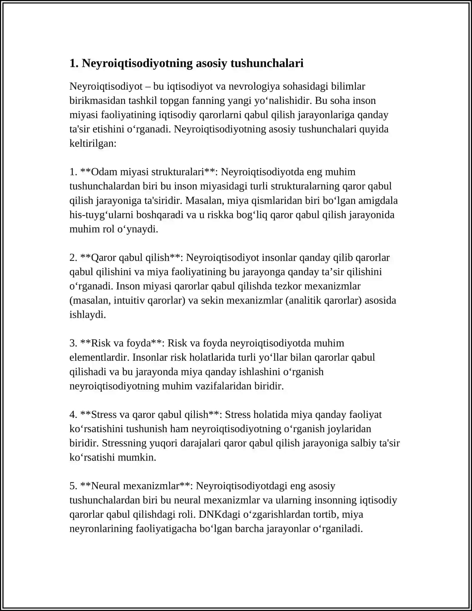 NEYROIQTISODIYOT NAZARIYASI 4