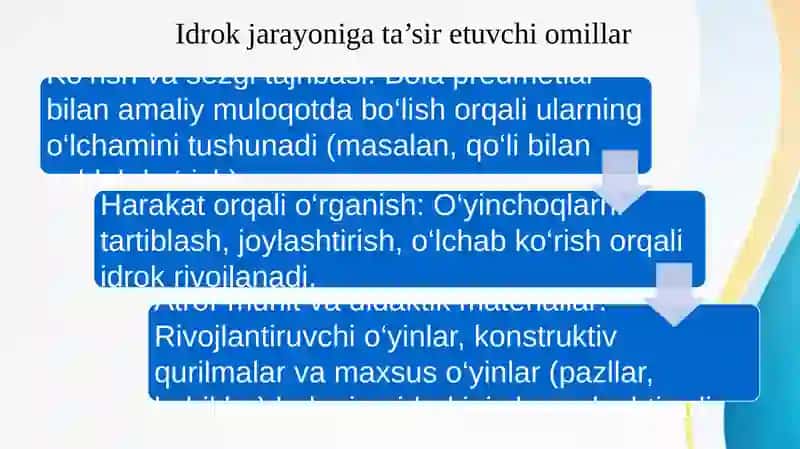 Predmet o‘lchamini idrok etishningo’zig‘axosxususiyatlari 4
