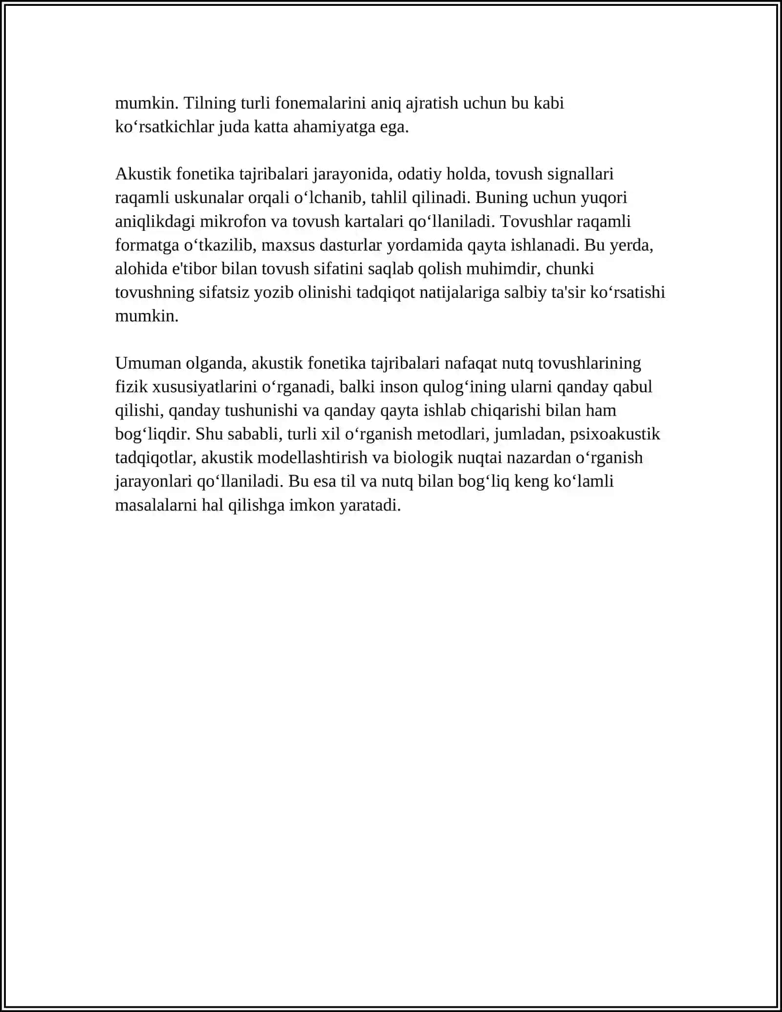 FONETIKANI OʻRGANISHDA TAJRIBAVIY USULLAR 4