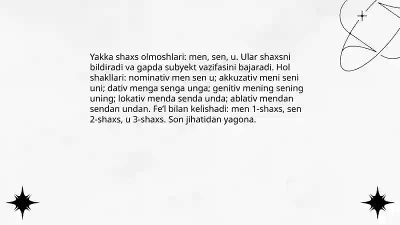 Kishilik olmoshlari 4