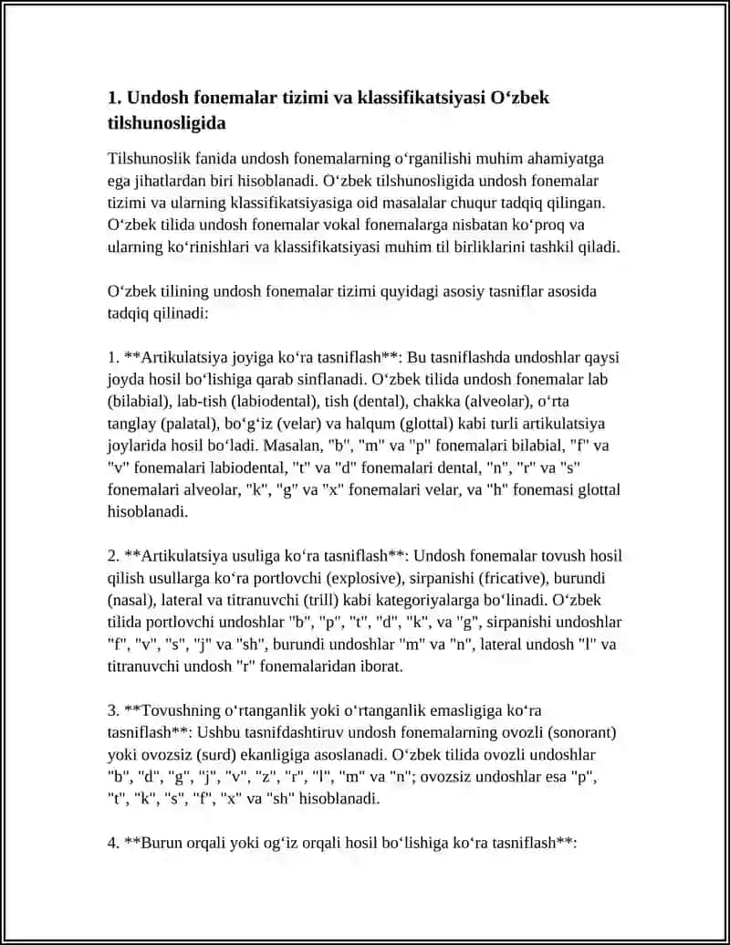OʻZBEK TILSHUNOSLIGIDA UNDOSH FONEMALARNING OʻRGANILISHI 4