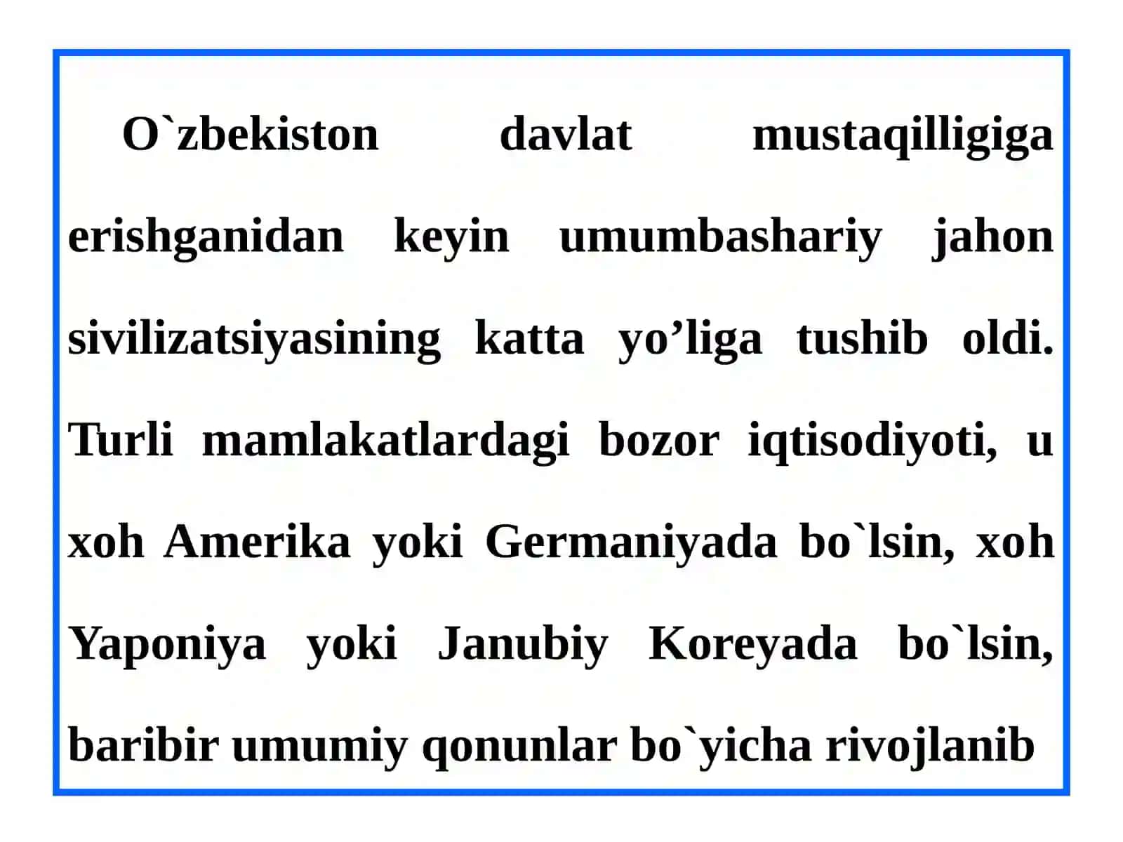 Mustaqillik yillarida O`zbekistonning iqtisodiy, ma‘naviy va madaniy taraqqiyoti 4
