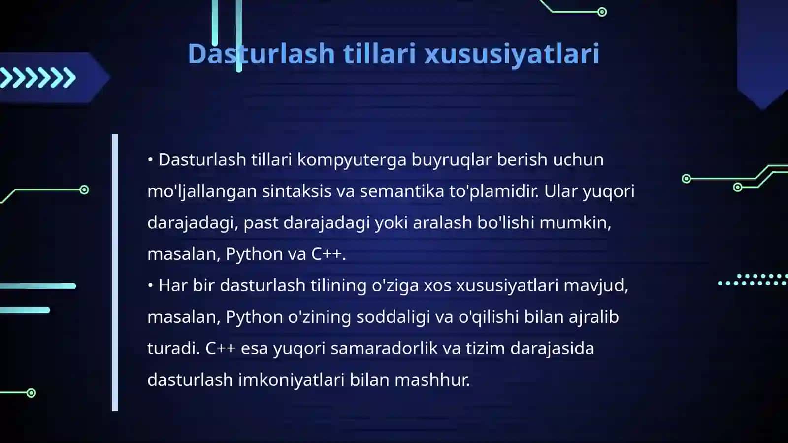 Algoritimlash va dasturlash asoslari 4