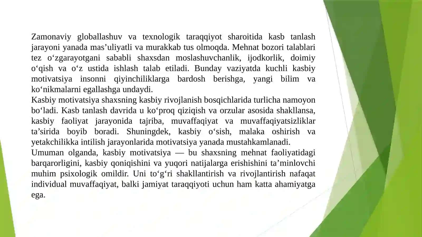 Kasbiy motivatsiya 4