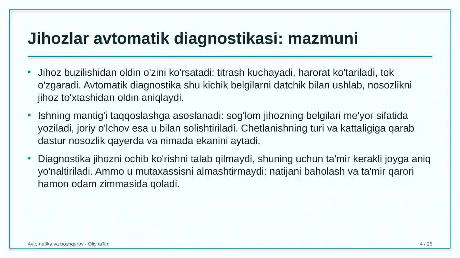 tarjima byurolarida jihozlar holatini avtomatik diagnostika qilish 3370 4
