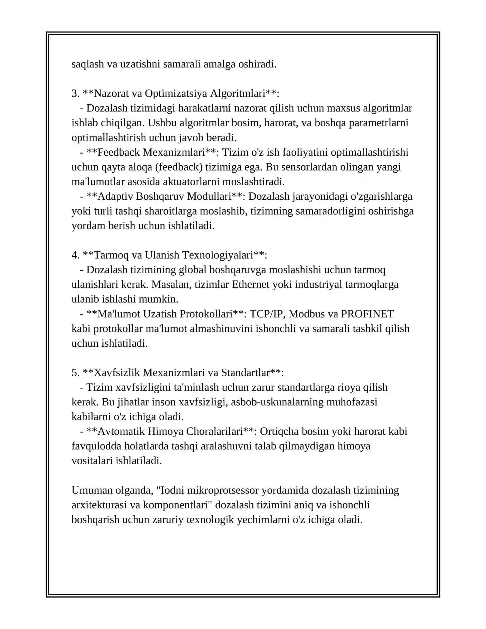 Iodni mikroprotsessor yordamida dozalash tizimining arxitekturasi va komponentlari 4