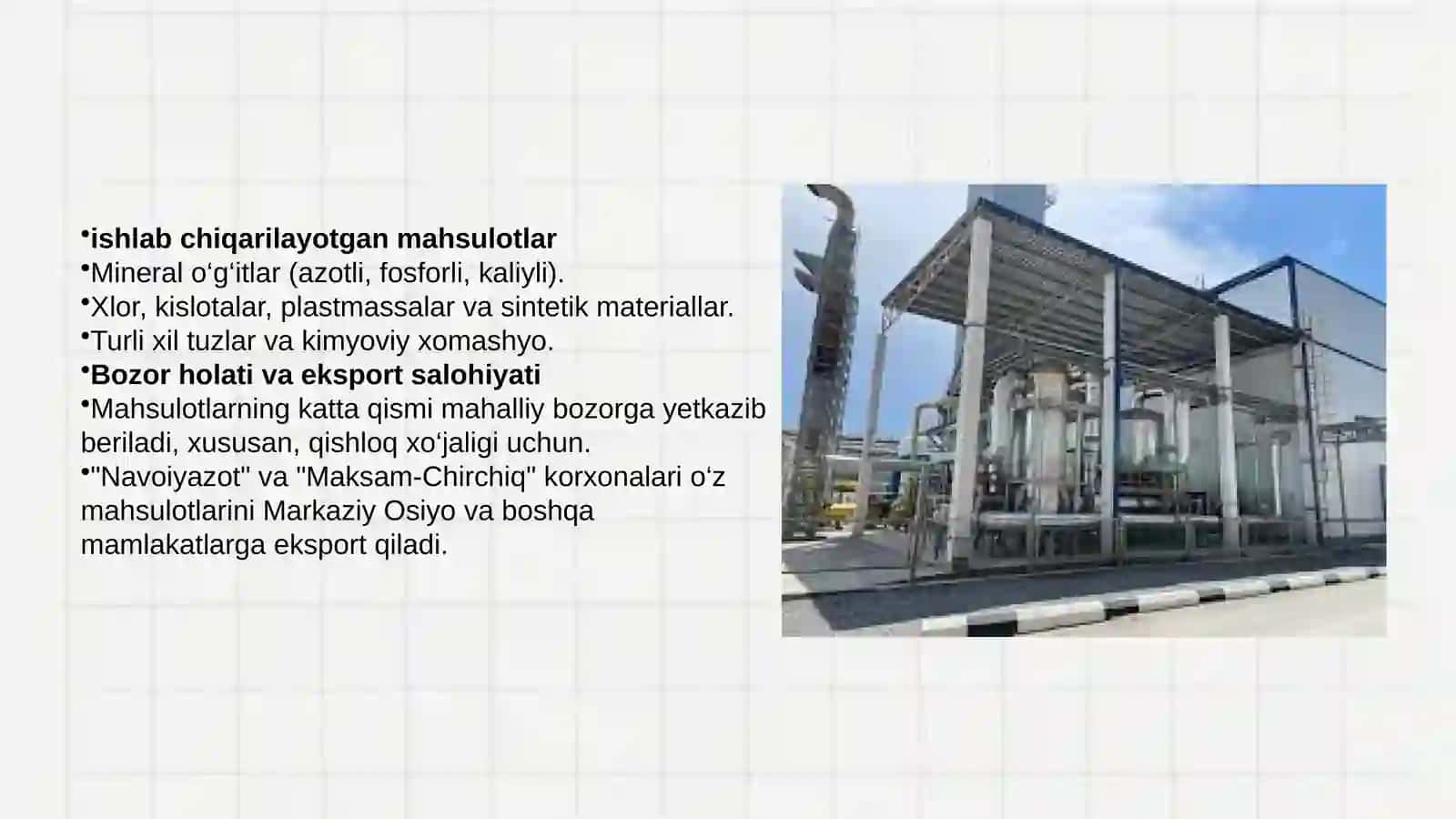 O'zbekiston Kimyosanoati Tahlili 4