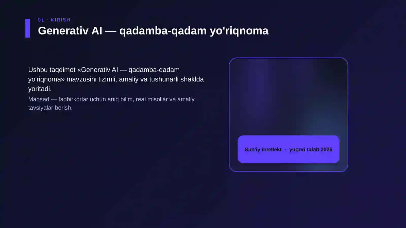 Generativ AI — qadamba-qadam yo'riqnoma 4