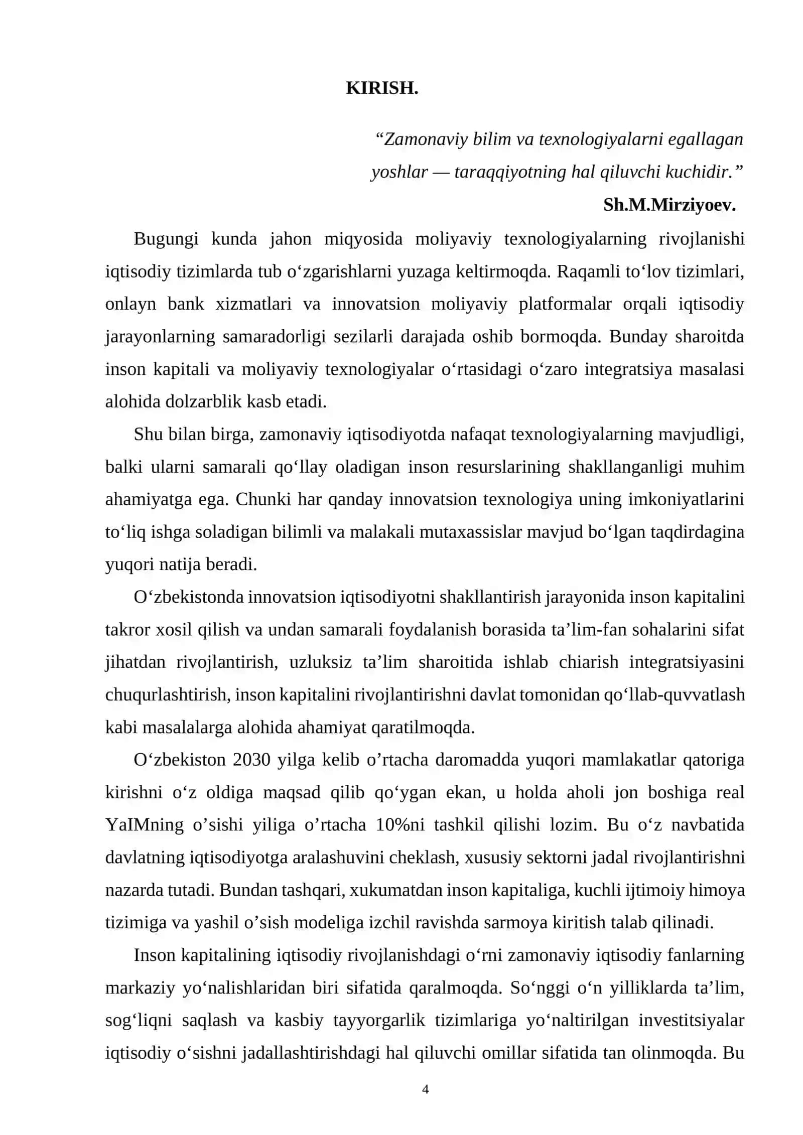 Inson kapitaliga e’tibor. 4