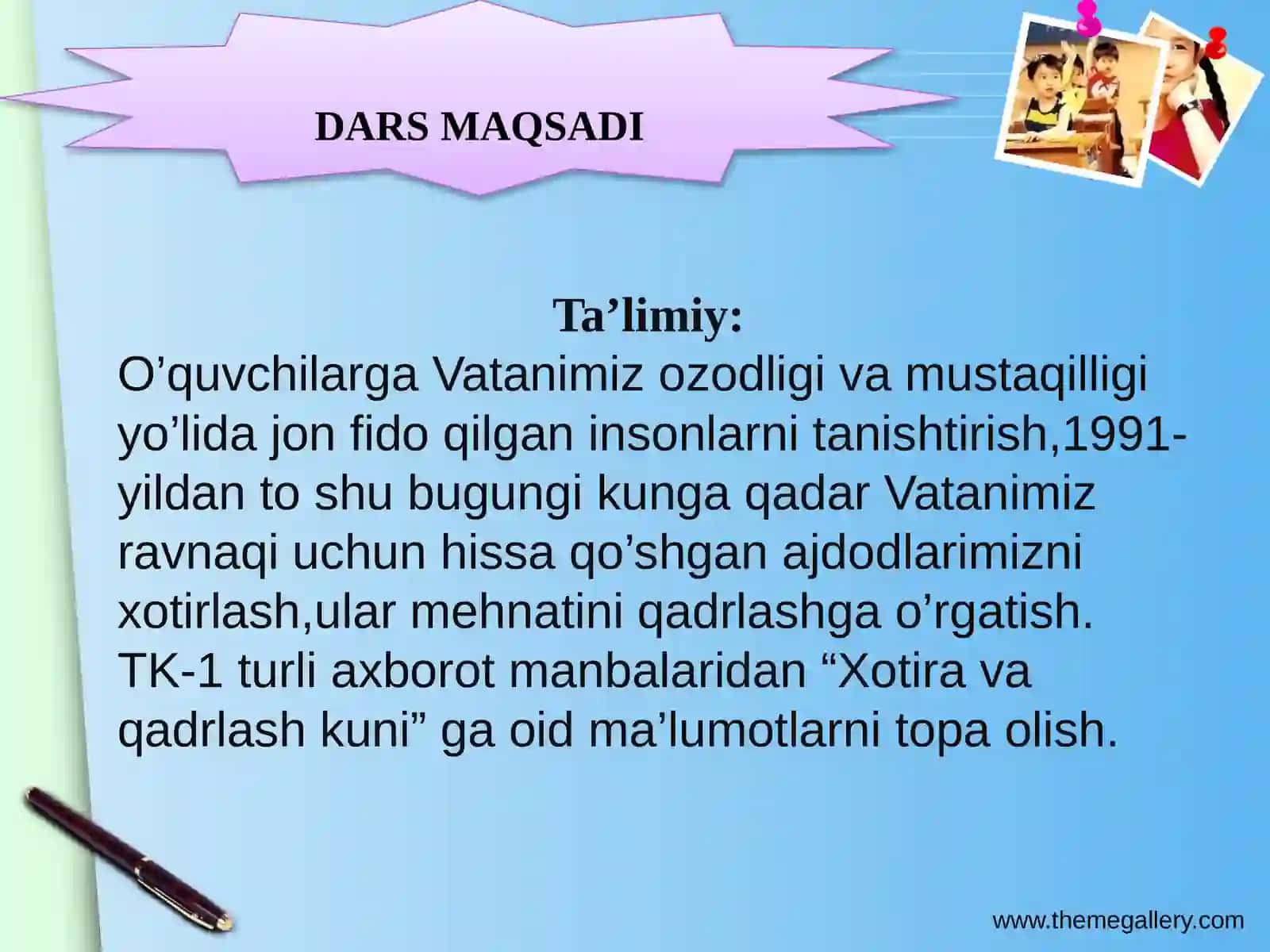 BIR SOATLIK DARS UCHUN TAQDIMOTI 4