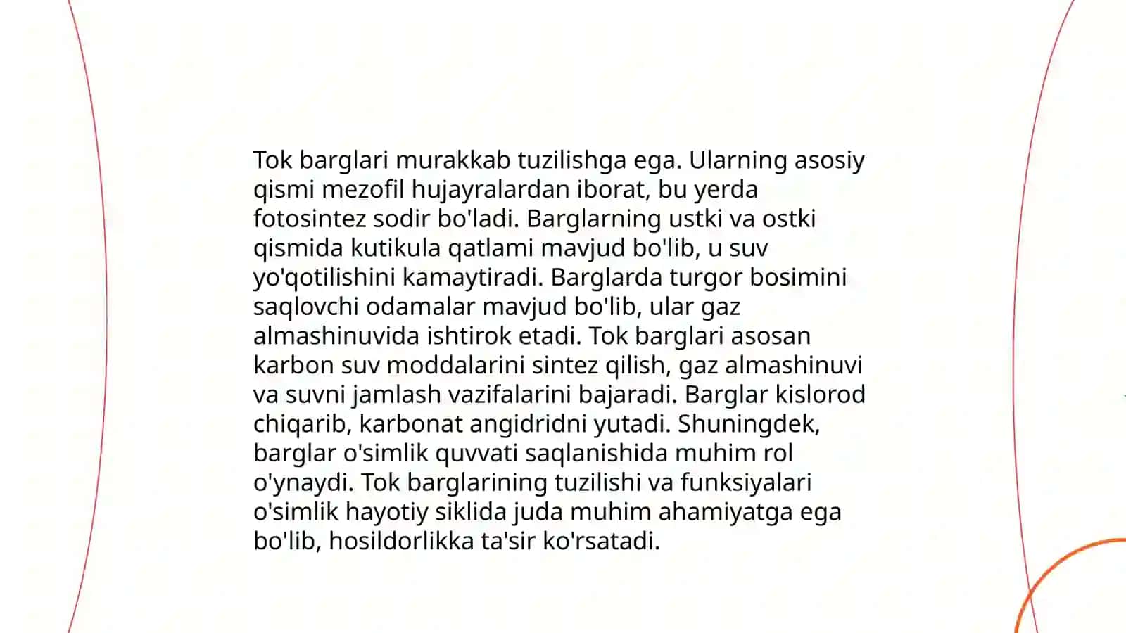 Subtropik o'simliklar va rezavor mevalar morfologiyasini o'rganish Toklarni parvarish qilish 4