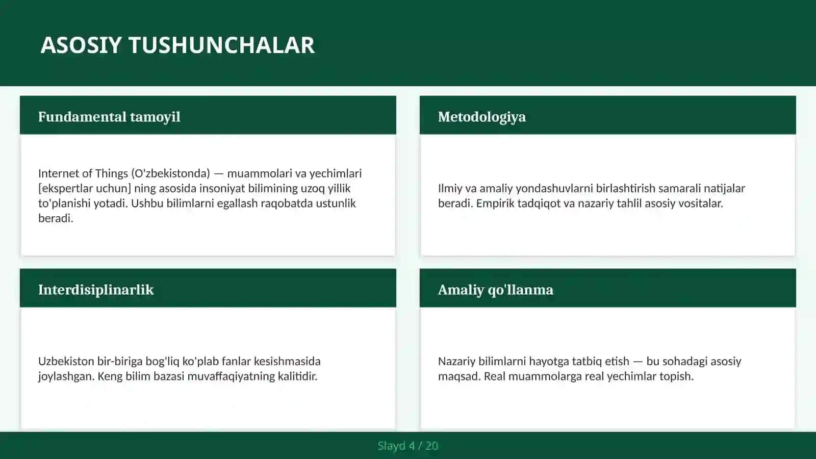 Internet of Things (O'zbekistonda) — muammolari va yechimlari [ekspertlar uchun] 4