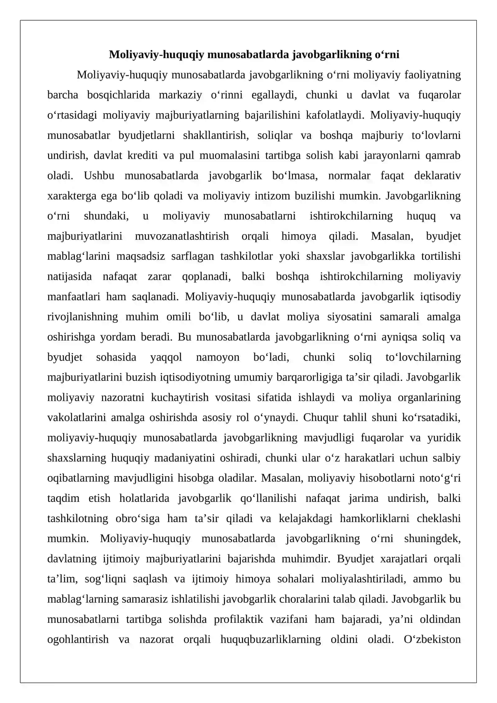 Moliya Huquqi Javobgarligining Tushunchasi 4