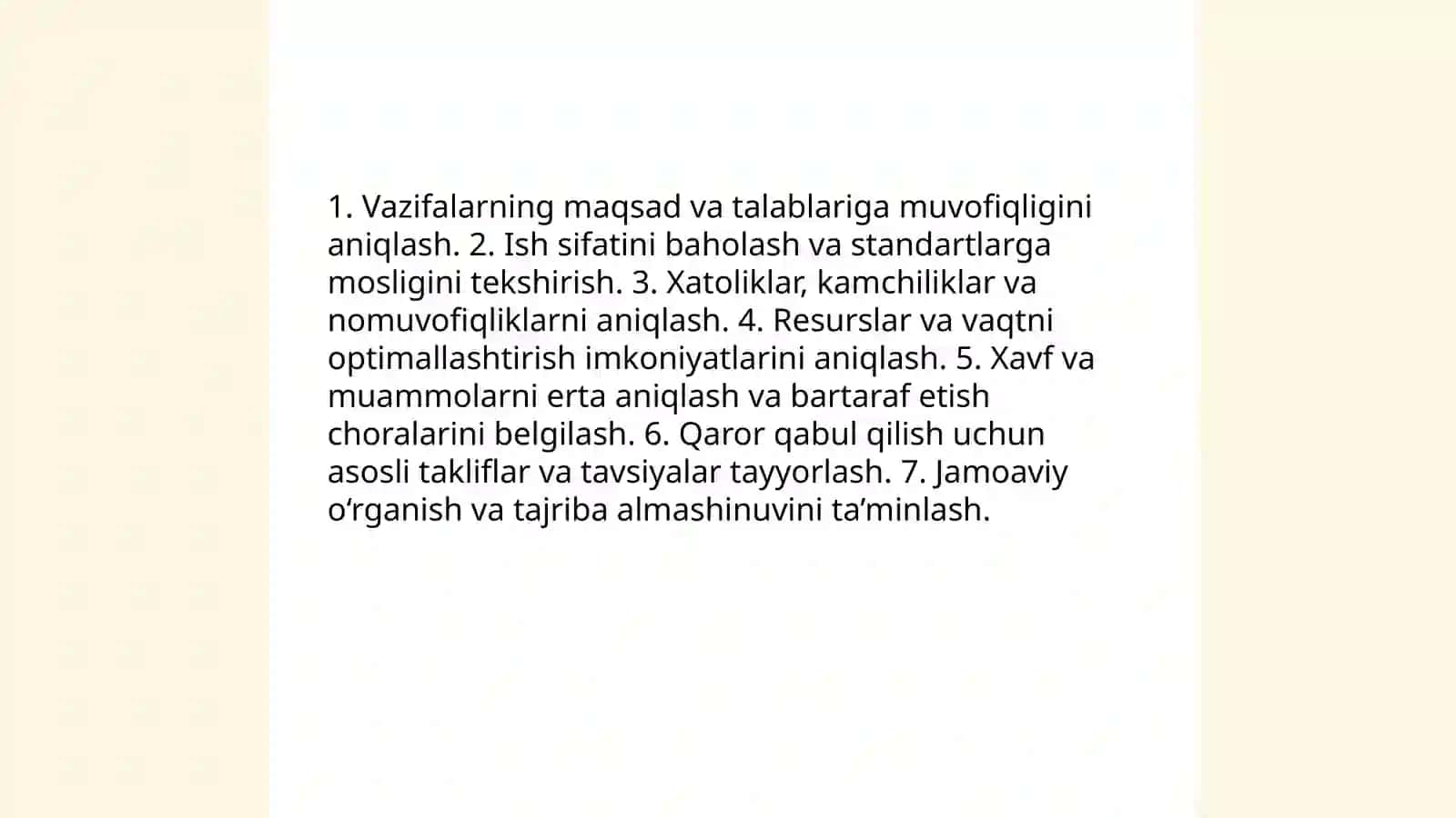 Vazifalarni koʻrib chiqish (review) jarayonining mohiyati 4