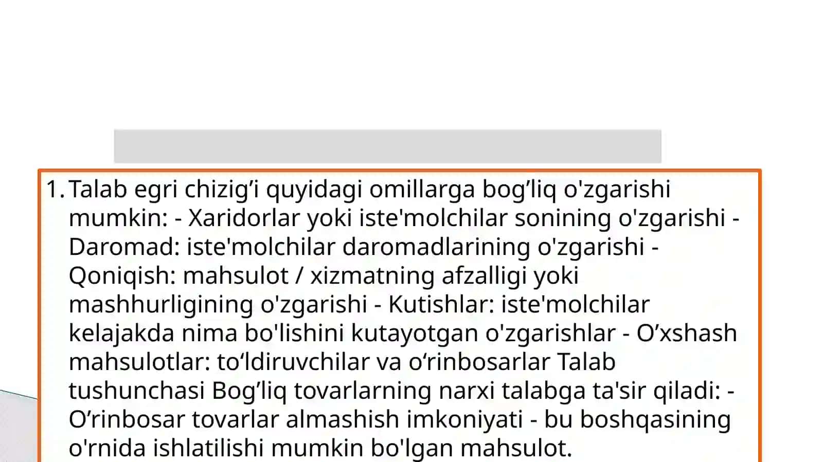 Talab va taklif nazariyasi 4