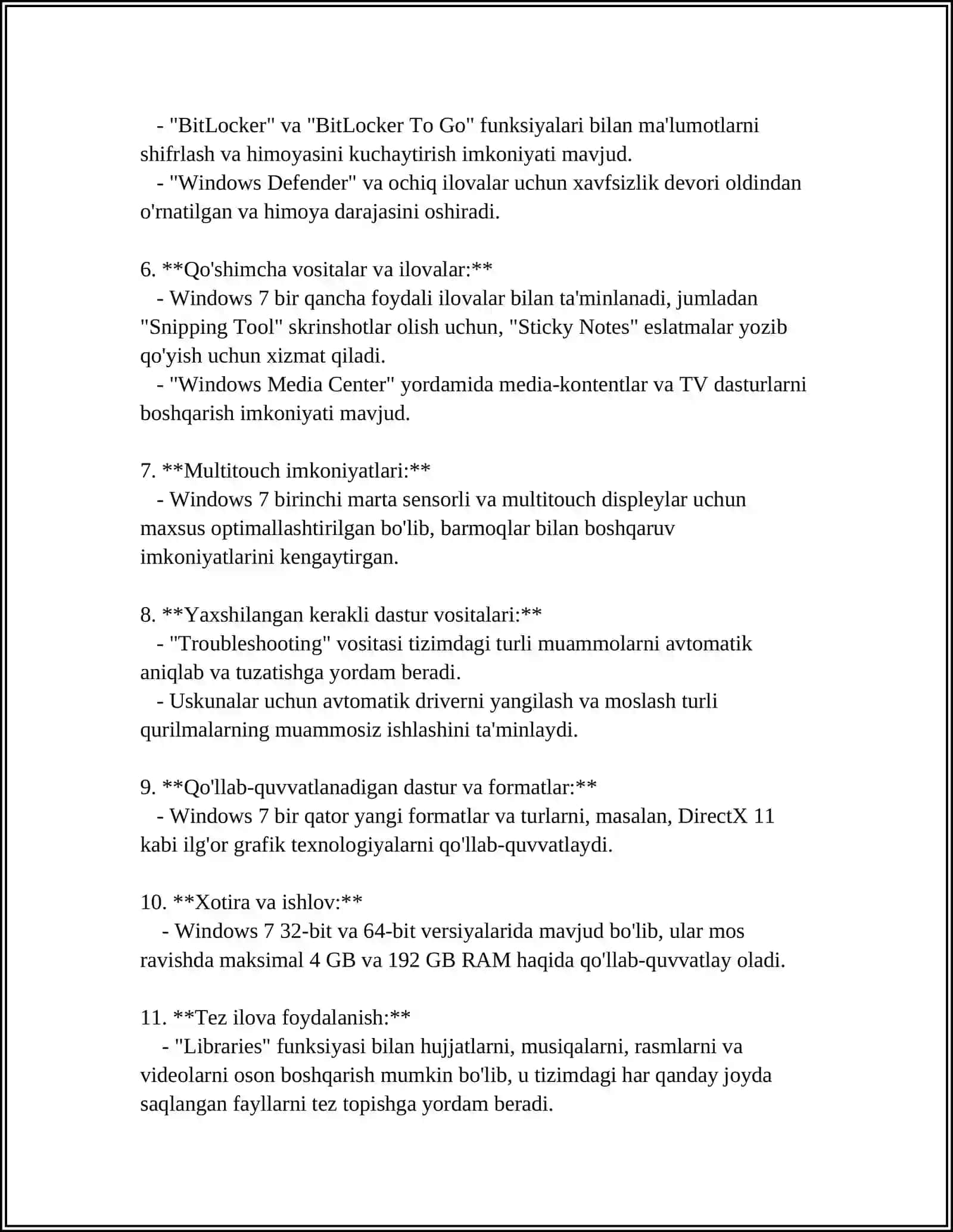 MS WINDOWS 7,8,10 OPERATSION TIZIMLARI VA ULARDAGI YANGI IMKONIYATLAR VA QULAYLIKLARI 4