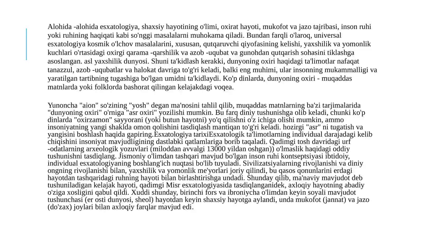 Esxatologiya mohiyati  Qiyomat va Oxirat dunyosi 4