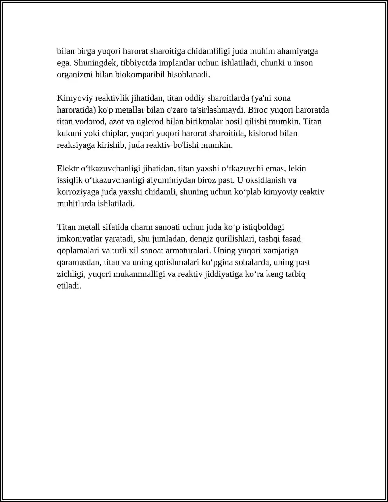 TITAN VA UNING BIRIKMALARI OLINISHI VA XOSSALARI 4