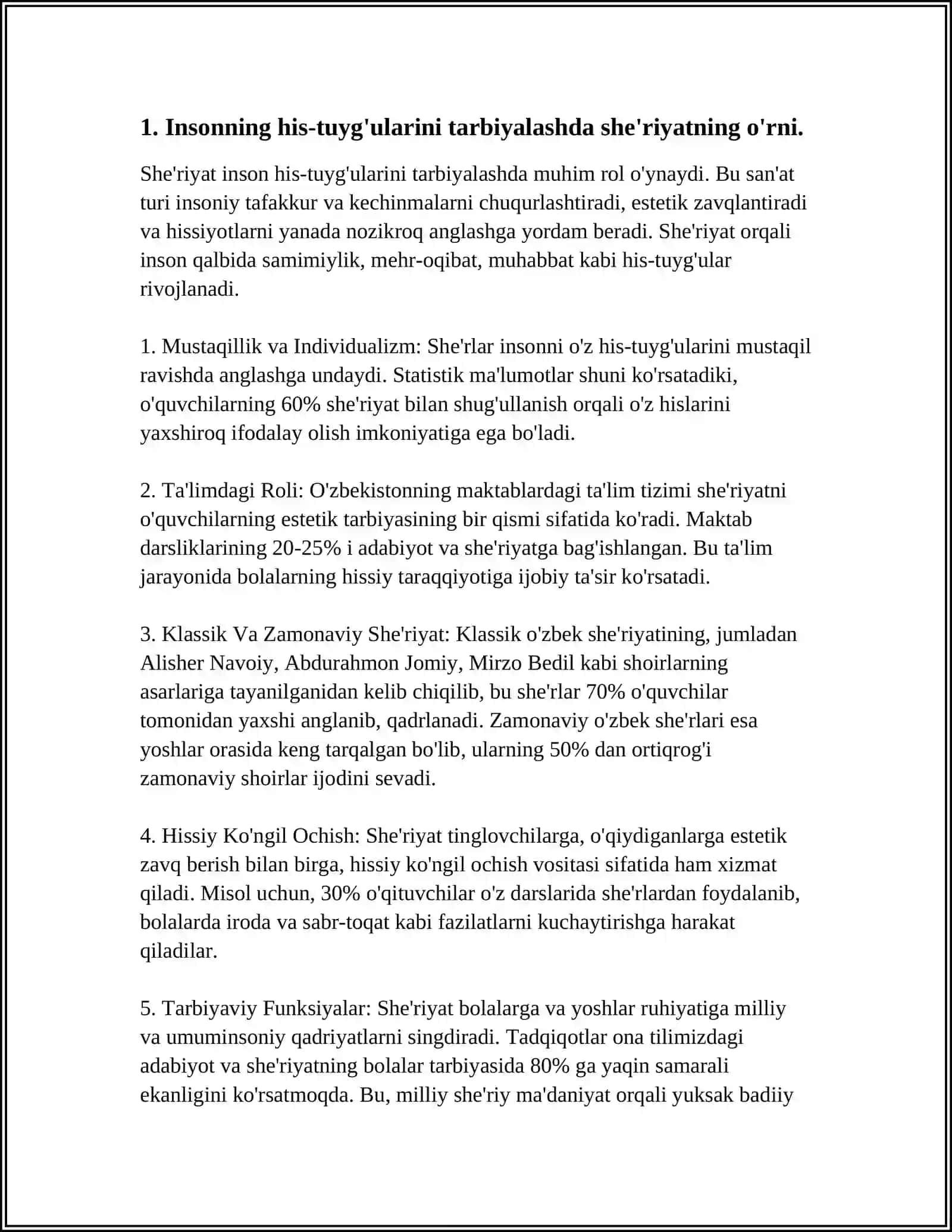 INSONNING HIS TUYG'ULARI VA ONGINI TARBIYALASHDA ADABIYOTNING O'RNI 4