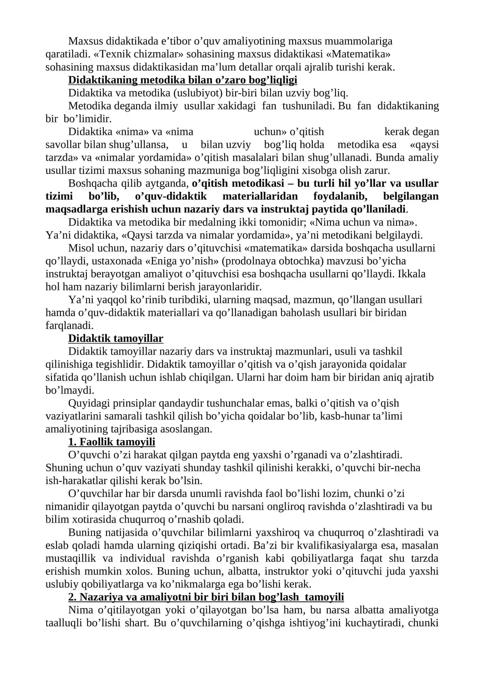 O'quv materiallarini didaktik jihatdan qayta ishlay olishni shakllantirish 4