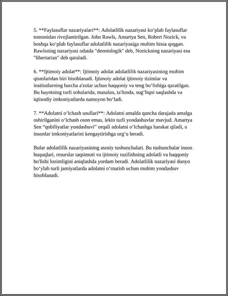 PROSESSUAL NAZARIYA VA ADOLATLILIK NAZARYASI 4